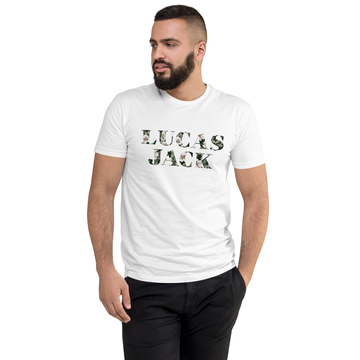 Floral - Men's Fitted T-shirt